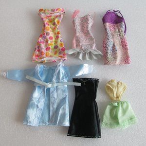 BUNDLE OF 7 VINTAGE BARBIE COCKTAIL DRESSES & LINGERIE